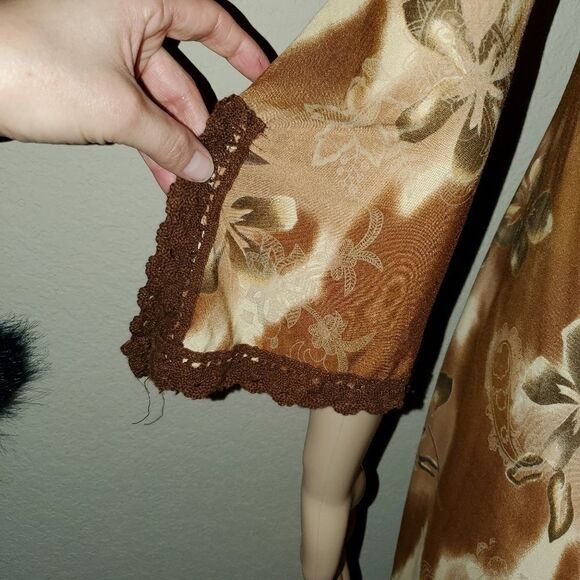 Vintage wild cat Tie-Dye floral midi Dress - Picture 4 of 12